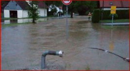 Hochwasser-Einsatz in Winterrieden