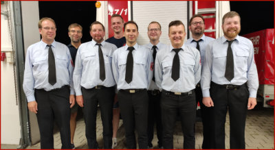 Vorstandschaft und Mitglieder der Feuerwehr Winterrieden